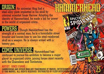 1995 Fleer Ultra Spider-Man #25 Hammerhead Back