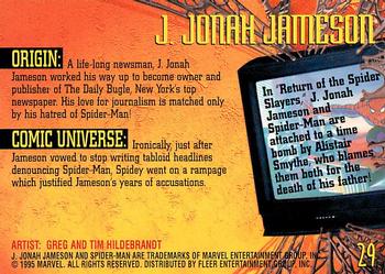 1995 Fleer Ultra Spider-Man #29 J. Jonah Jameson Back