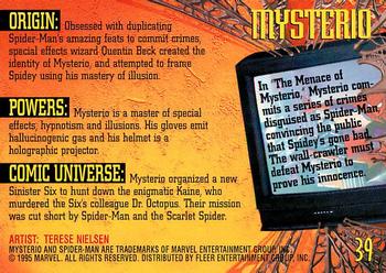 1995 Fleer Ultra Spider-Man #39 Mysterio Back