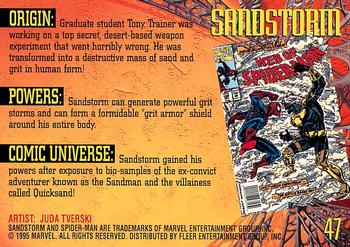 1995 Fleer Ultra Spider-Man #47 Sandstorm Back