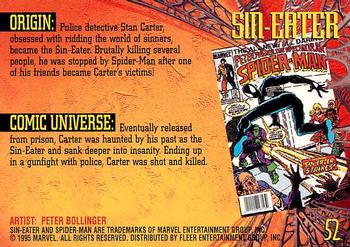 1995 Fleer Ultra Spider-Man #52 Sin-Eater Back