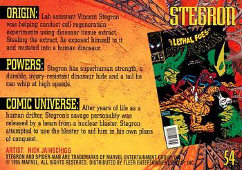 1995 Fleer Ultra Spider-Man #54 Stegron Back