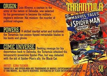 1995 Fleer Ultra Spider-Man #58 Tarantula Back
