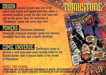 1995 Fleer Ultra Spider-Man #59 Tombstone Back