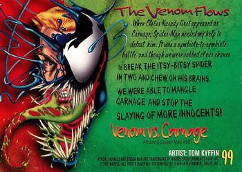 1995 Fleer Ultra Spider-Man #99 Venom vs. Carnage Back