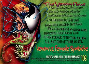 1995 Fleer Ultra Spider-Man #103 Venom vs. Female Symbiote Back