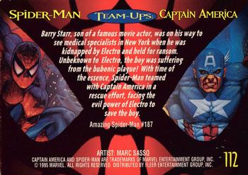 1995 Fleer Ultra Spider-Man #112 Captain America Back