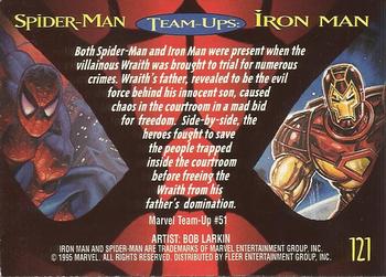 1995 Fleer Ultra Spider-Man #121 Iron Man Back