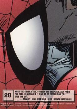 1997 Ultra Spider-Man #28 Spider-Man vs. Trapster Back