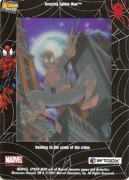 2002 ArtBox Spider-Man FilmCardz #16 Spider-Man Rushes to the Scene Back