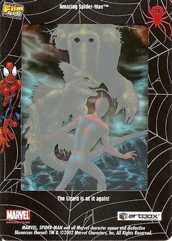 2002 ArtBox Spider-Man FilmCardz #24 Spider-Man and Man Thing vs. Lizard Back