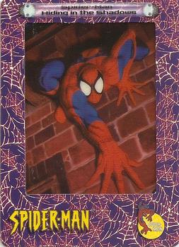 2002 ArtBox Spider-Man FilmCardz #28 Spider-Man Hiding in the Shadows Front