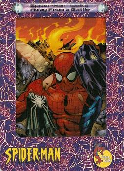 2002 ArtBox Spider-Man FilmCardz #4 Spider-Man Walks Away From a Battle Front