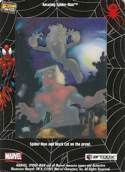 2002 ArtBox Spider-Man FilmCardz #6 Spider-Man with Black Cat Back