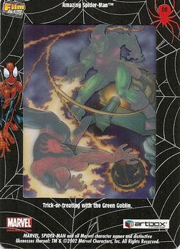 2002 ArtBox Spider-Man FilmCardz #8 Spider-Man vs. Green Goblin Back