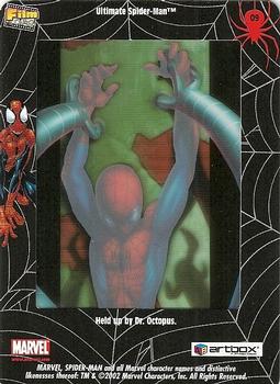 2002 ArtBox Spider-Man FilmCardz #9 Spider-Man vs. Doctor Octopus Back
