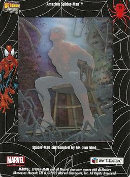 2002 ArtBox Spider-Man FilmCardz #14 Spider-Man Surrounded by Spiders Back