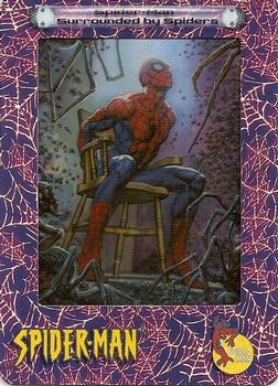 2002 ArtBox Spider-Man FilmCardz #14 Spider-Man Surrounded by Spiders Front