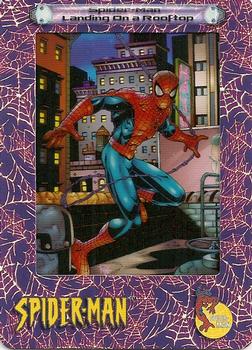 2002 ArtBox Spider-Man FilmCardz #17 Spider-Man Landing On a Rooftop Front