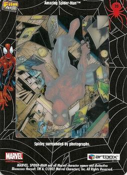 2002 ArtBox Spider-Man FilmCardz #20 Spider-Man Surrounded by Photos Back