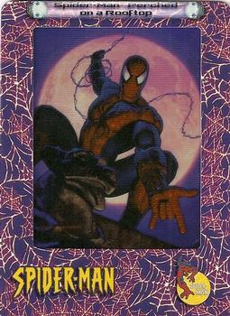 2002 ArtBox Spider-Man FilmCardz #21 Spider-Man Perched on a Rooftop Front
