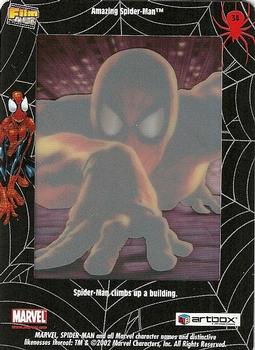 2002 ArtBox Spider-Man FilmCardz #34 Spider-Man Crawling Up a Building Back