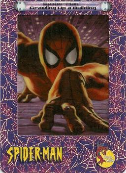 2002 ArtBox Spider-Man FilmCardz #34 Spider-Man Crawling Up a Building Front