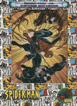 2002 ArtBox Spider-Man FilmCardz #37 Spider-Man vs. Carnage and Venom Front