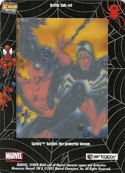 2002 ArtBox Spider-Man FilmCardz #44 Spider-Man vs. Venom / Spidey battles the powerful Venom. Back