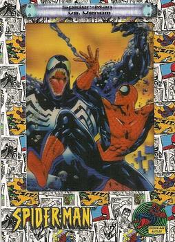 2002 ArtBox Spider-Man FilmCardz #44 Spider-Man vs. Venom / Spidey battles the powerful Venom. Front