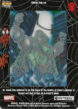 2002 ArtBox Spider-Man FilmCardz #56 Dr. Doom Back