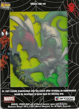 2002 ArtBox Spider-Man FilmCardz #59 The Lizard Back