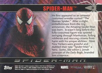 2002 Topps Spider-Man #3 Spider-Man Back