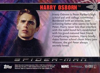 2002 Topps Spider-Man #7 Harry Osborn Back