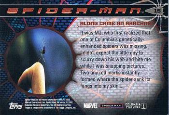 2002 Topps Spider-Man #15 Along Came an Arachnid Back
