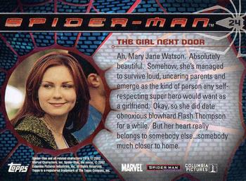 2002 Topps Spider-Man #24 The Girl Next Door Back