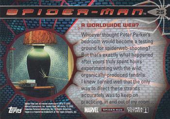 2002 Topps Spider-Man #25 A Worldwide Web? Back