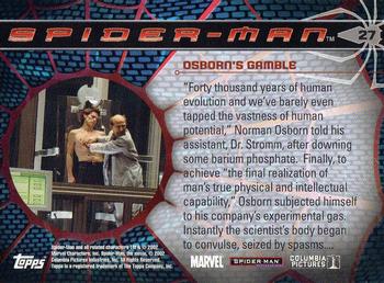 2002 Topps Spider-Man #27 Osborn's Gamble Back