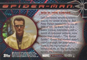 2002 Topps Spider-Man #30 And in This Corner... Back