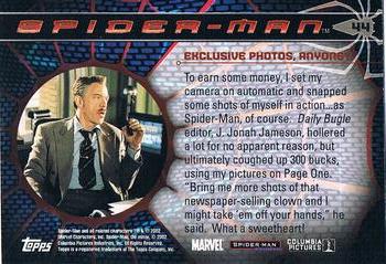2002 Topps Spider-Man #44 Exclusive Photos, Anyone? Back