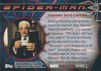 2002 Topps Spider-Man #45 Norman Gets Canned Back
