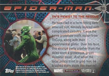 2002 Topps Spider-Man #51 NY's Finest to the Rescue Back