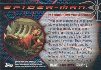 2002 Topps Spider-Man #57 MJ Survives the Assault Back