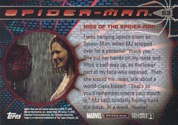 2002 Topps Spider-Man #63 Kiss of the Spider-Man Back