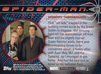 2002 Topps Spider-Man #67 Unhappy Thanksgiving Back