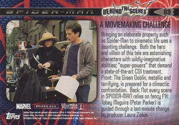 2002 Topps Spider-Man #89 A Moving Making Challenge Back