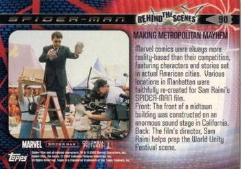 2002 Topps Spider-Man #90 Making Metropolitan Mayhem Back