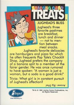 1991 Impel Trading Card Treats #NNO Archie -- Jughead's Bliss Back