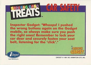 1991 Impel Trading Card Treats #NNO Inspector Gadget -- Car Safety Back