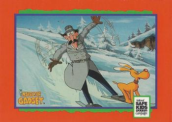 1991 Impel Trading Card Treats #NNO Inspector Gadget -- Gadget Skis / Brain Front